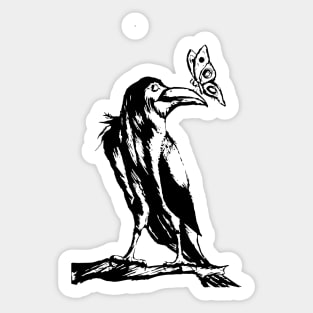 The Crow and The Butterfly Sticker